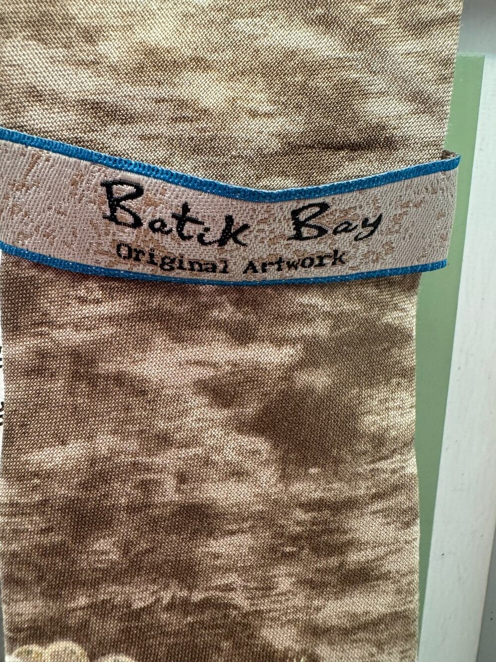 Batik Bay by Kohl's Palm with Sailboat Necktie 100% Silk Olive New with Tag